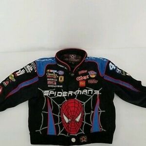 Boys Nascar Spiderman Bomber Jacket